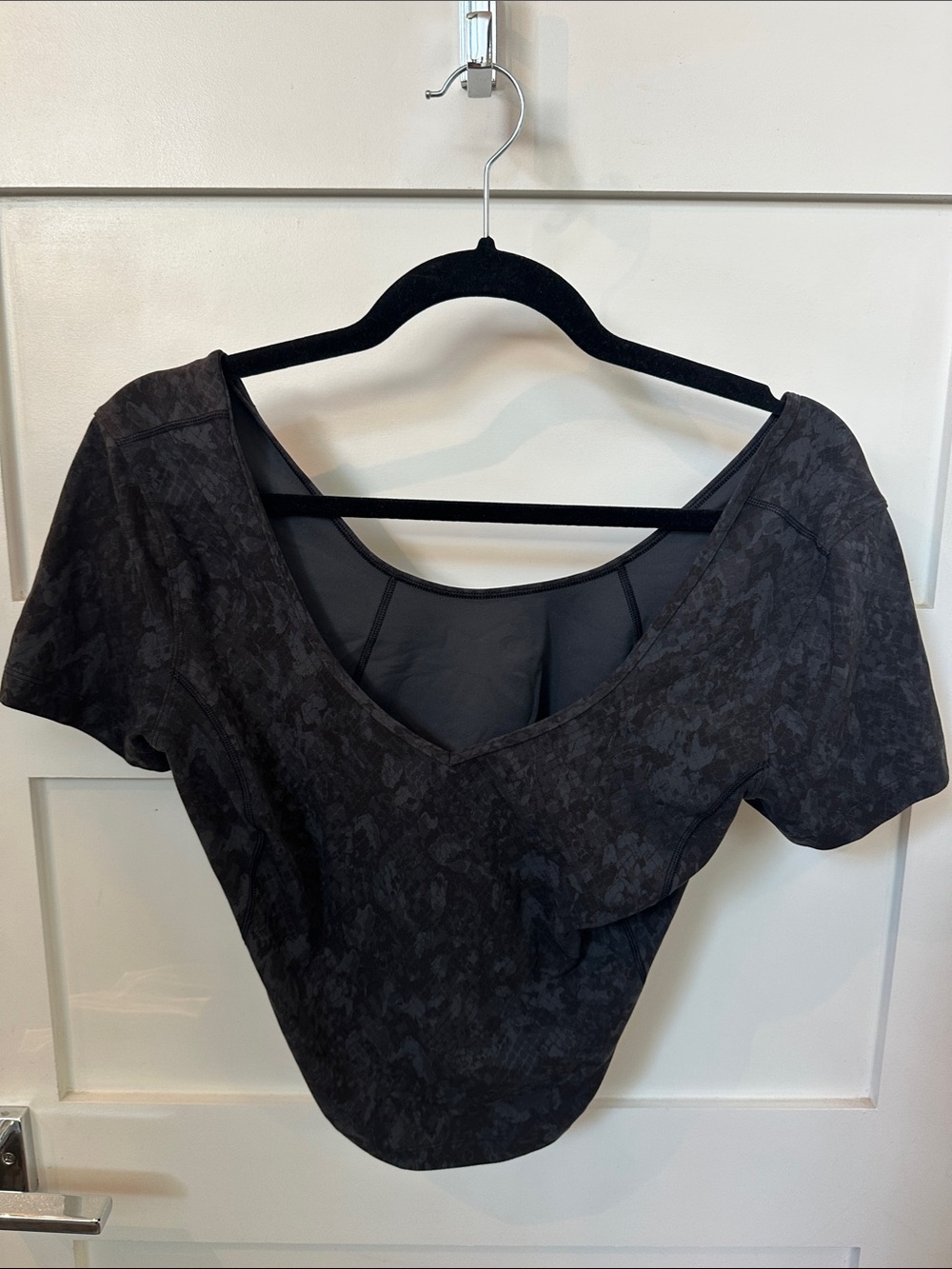 lululemon athletica Black Scoop-Neck Crop Top